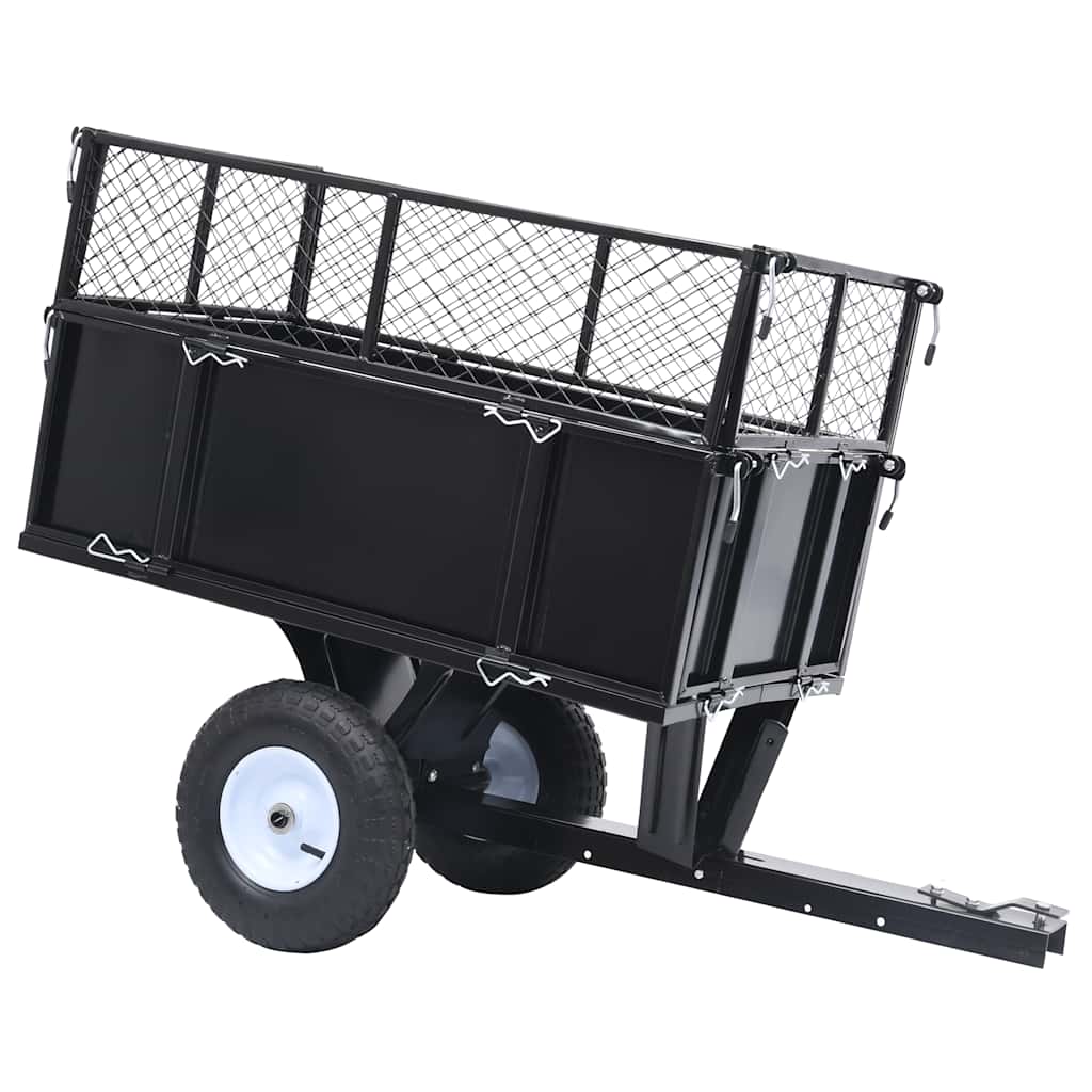 Kippanhänger für Rasenmäher - Schwarz - 150Kg Last