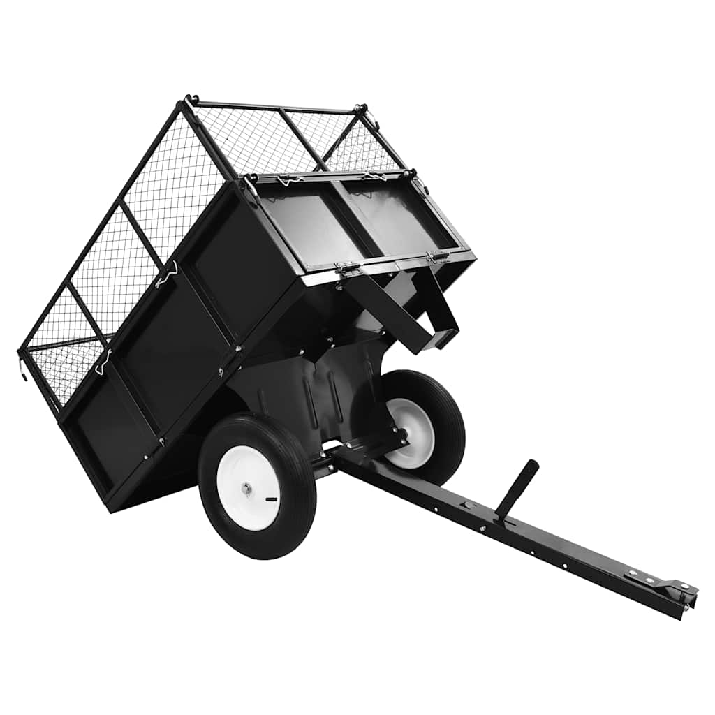 Kippanhänger für Rasenmäher - Schwarz - 300Kg Last